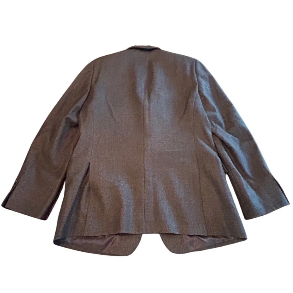Ralph Lauren Blazer Mens 42L Brown Preppy 100% Wool Sport Coat Designer Tweed